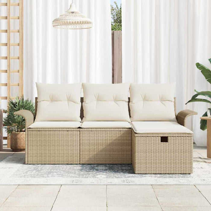 Set de canapele pentru grădină 4 buc. Rattan poli - WALTI WALTI