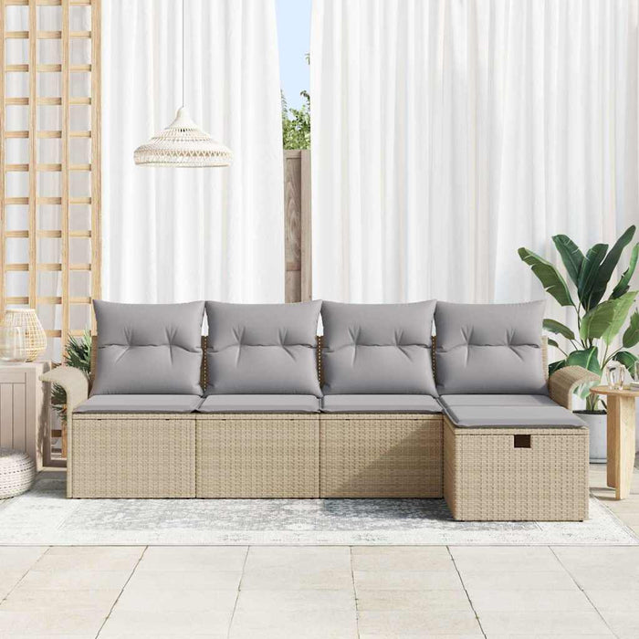 Set de canapele pentru grădină 5 buc. Rattan poli - WALTI WALTI