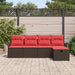 Set de canapele pentru grădină cu pernă 5 pcs Rattan poli - WALTI WALTI
