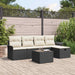 Set de canapele pentru grădină cu pernă 6 pcs Negru Rattan poli - WALTI WALTI