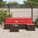 Set de canapele pentru grădină cu pernă 6 pcs Rattan poli - WALTI WALTI