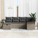 Set de canapele pentru grădină cu pernă 6 pcs Gri Rattan poli - WALTI WALTI