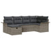 Set de canapele pentru grădină cu pernă 6 pcs Gri Rattan poli - WALTI WALTI