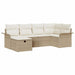 Set de canapele pentru grădină cu pernă 6 pcs Bej Rattan poli - WALTI WALTI
