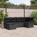 Set de canapele pentru grădină cu pernă 6 pcs Negru Rattan poli - WALTI WALTI