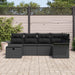 Set de canapele pentru grădină cu pernă 6 pcs Negru Rattan poli - WALTI WALTI