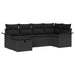 Set de canapele pentru grădină cu pernă 6 pcs Negru Rattan poli - WALTI WALTI