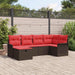 Set de canapele pentru grădină cu pernă 6 pcs Rattan poli - WALTI WALTI