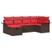 Set de canapele pentru grădină cu pernă 6 pcs Rattan poli - WALTI WALTI
