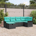 Set de canapele pentru grădină cu pernă 6 pcs Rattan poli - WALTI WALTI