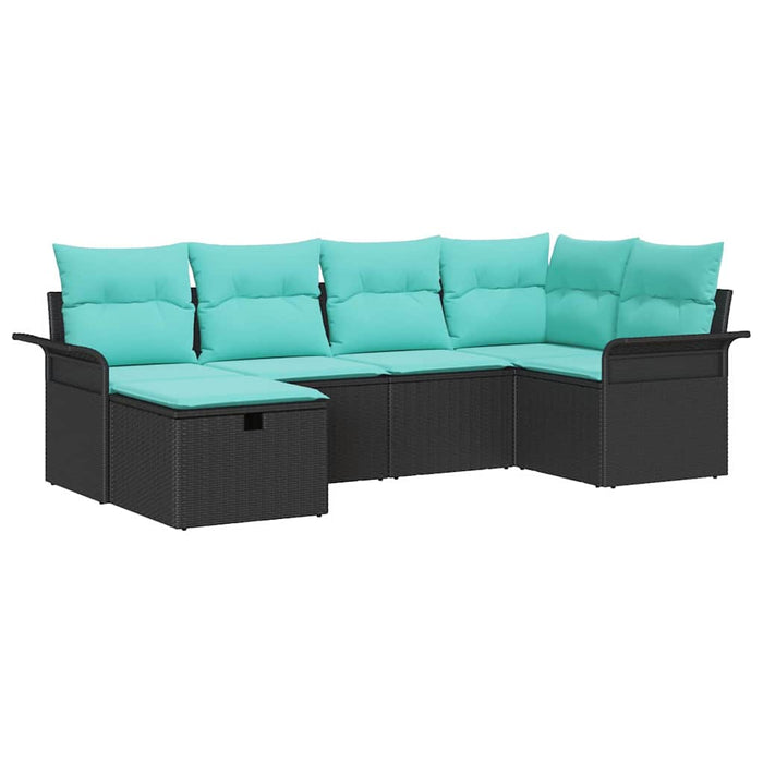 Set de canapele pentru grădină cu pernă 6 pcs Rattan poli - WALTI WALTI