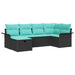 Set de canapele pentru grădină cu pernă 6 pcs Rattan poli - WALTI WALTI