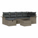 Set de canapele pentru grădină cu pernă 7 pcs Gri Rattan poli - WALTI WALTI