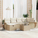 Set de canapele pentru grădină cu pernă 7 pcs Bej Rattan poli - WALTI WALTI