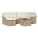 Set de canapele pentru grădină cu pernă 7 pcs Bej Rattan poli - WALTI WALTI