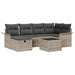 Set de canapele pentru grădină 7 pcs Gri deschis Rattan poli - WALTI WALTI