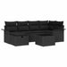 Set de canapele pentru grădină cu pernă 7 pcs Negru Rattan poli - WALTI WALTI