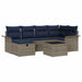 Set de canapele pentru grădină cu pernă 7 pcs Gri Rattan poli - WALTI WALTI