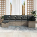 Set de canapele pentru grădină cu pernă 7 pcs Gri Rattan poli - WALTI WALTI