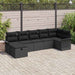 Set de canapele pentru grădină cu pernă 7 pcs Negru Rattan poli - WALTI WALTI