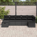 Set de canapele pentru grădină cu pernă 7 pcs Negru Rattan poli - WALTI WALTI