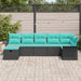 Set de canapele pentru grădină cu pernă 7 pcs Rattan poli - WALTI WALTI