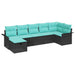 Set de canapele pentru grădină cu pernă 7 pcs Rattan poli - WALTI WALTI