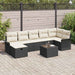 Set de canapele pentru grădină cu pernă 8 pcs Negru Rattan poli - WALTI WALTI