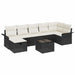 Set de canapele pentru grădină cu pernă 8 pcs Negru Rattan poli - WALTI WALTI