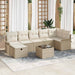 Set de canapele pentru grădină cu pernă 8 pcs Bej Rattan poli - WALTI WALTI