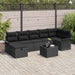 Set de canapele pentru grădină cu pernă 8 pcs Negru Rattan poli - WALTI WALTI