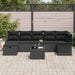 Set de canapele pentru grădină cu pernă 8 pcs Negru Rattan poli - WALTI WALTI