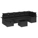 Set de canapele pentru grădină cu pernă 8 pcs Negru Rattan poli - WALTI WALTI