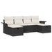 Set de canapele pentru grădină cu pernă 6 pcs Negru Rattan poli - WALTI WALTI