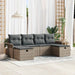 Set de canapele pentru grădină cu pernă 6 pcs Gri Rattan poli - WALTI WALTI