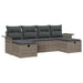 Set de canapele pentru grădină cu pernă 6 pcs Gri Rattan poli - WALTI WALTI