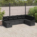 Set de canapele pentru grădină cu pernă 8 pcs Negru Rattan poli - WALTI WALTI
