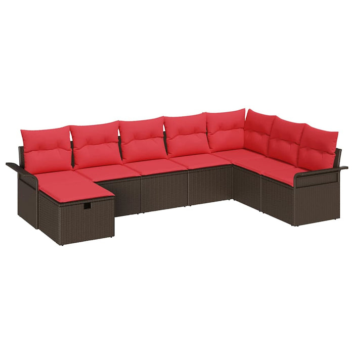 Set de canapele pentru grădină cu pernă 8 pcs Rattan poli - WALTI WALTI