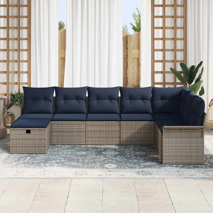 Set de canapele pentru grădină cu pernă 8 pcs Rattan poli - WALTI WALTI