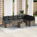 Set de canapele pentru grădină cu pernă 9 pcs Gri Rattan poli - WALTI WALTI