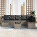 Set de canapele pentru grădină cu pernă 9 pcs Gri Rattan poli - WALTI WALTI