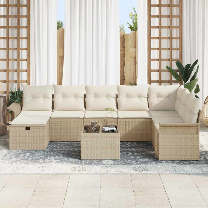 Set de canapele pentru grădină 9 buc. Rattan poli - WALTI WALTI