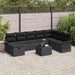 Set de canapele pentru grădină cu pernă 9 pcs Negru Rattan poli - WALTI WALTI