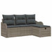 Set de canapele pentru grădină cu pernă 4 pcs Gri Rattan poli - WALTI WALTI