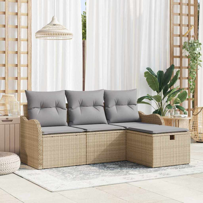 Set de canapele pentru grădină 4 buc. Rattan poli - WALTI WALTI