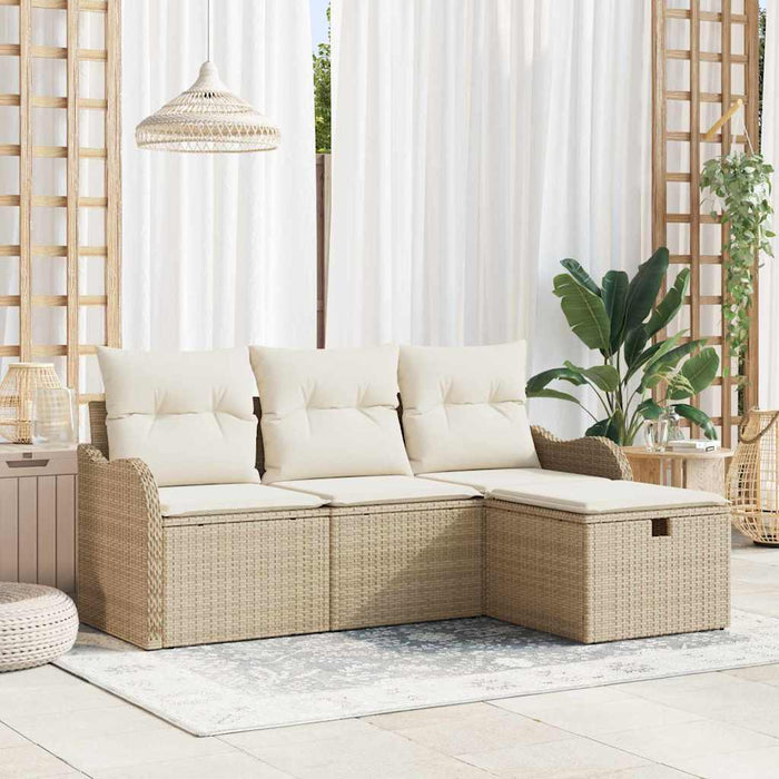 Set de canapele pentru grădină 4 buc. Rattan poli - WALTI WALTI