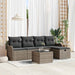 Set de canapele pentru grădină cu pernă 6 pcs Gri Rattan poli - WALTI WALTI