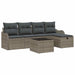 Set de canapele pentru grădină cu pernă 6 pcs Gri Rattan poli - WALTI WALTI
