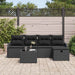 Set de canapele pentru grădină cu pernă 6 pcs Negru Rattan poli - WALTI WALTI