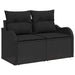 Set de canapele pentru grădină cu pernă 6 pcs Negru Rattan poli - WALTI WALTI